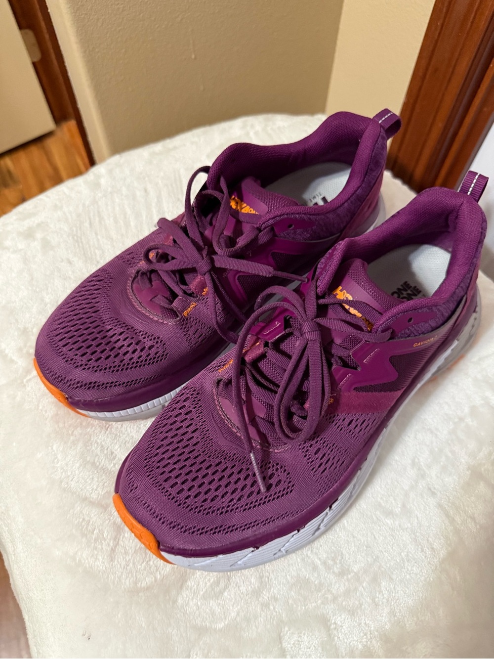 Hoka One One Gaviota 2 Women's Stability Running Shoes - Grape Juice / Marigold